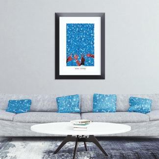 Graphic Art Love Hands Mixed Media Poster