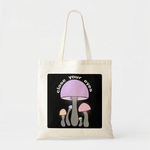 Graphic Art Mushroom Night Lights Tote Bag