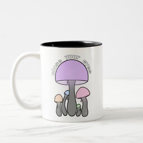 Graphic Art Mushroom Night Lights Two_Tone Coffee Mug