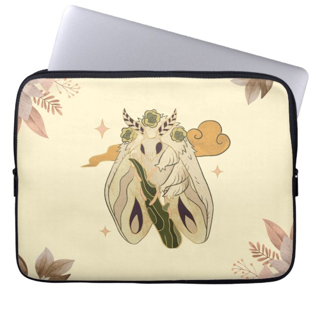 Graphic Art, Mystical Moth Laptop Sleeve (Front)