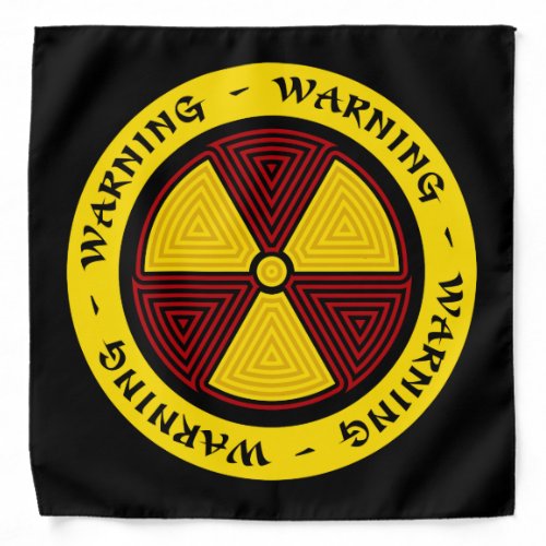 Graphic Art Radiation Warning Bandana