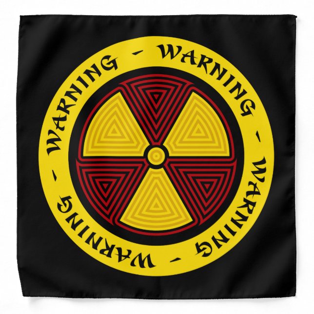 Graphic Art Radiation Warning Bandana (Front)