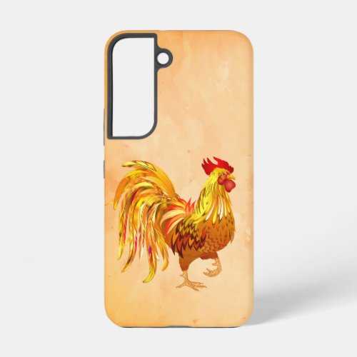 Graphic Art Rooster Chicken Poultry  Gold  Samsung Galaxy S22 Case
