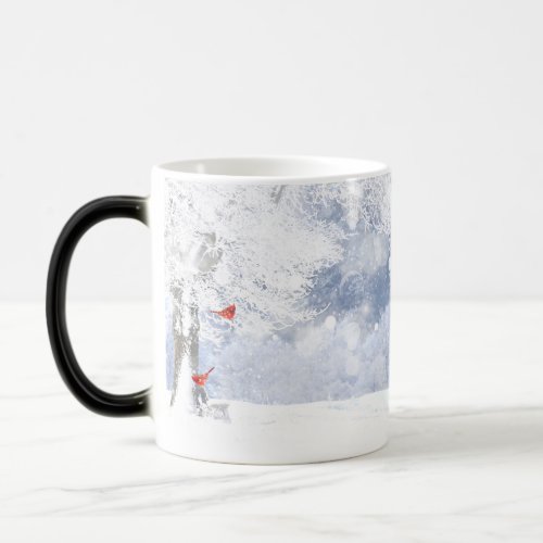 Graphic Art Winter Snow Forest Cardinal Frost Magic Mug