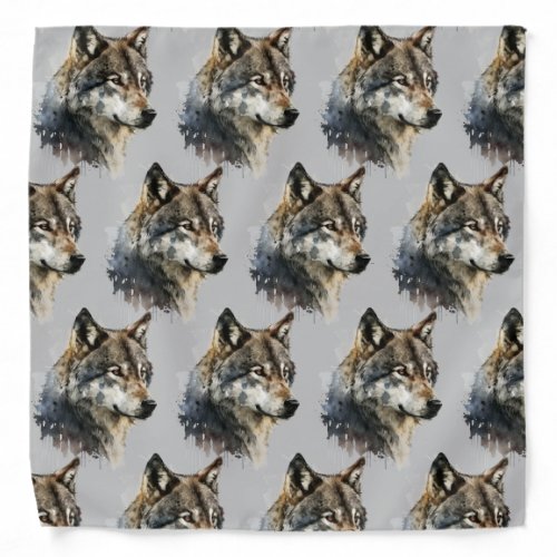 Graphic Art Wolf Wolves Animal Nature Wildlife  Bandana