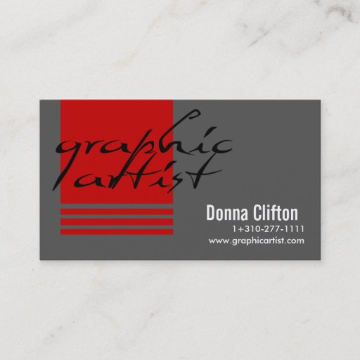 Customizable Graphic Artist Business Card