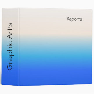 Graphic Arts Blue & White Personal Binder