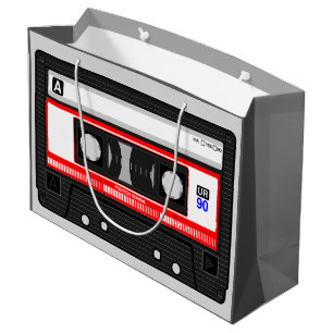 GRAPHIC AUDIO MUSIC CASSETTE TAPE  LARGE GIFT BAG