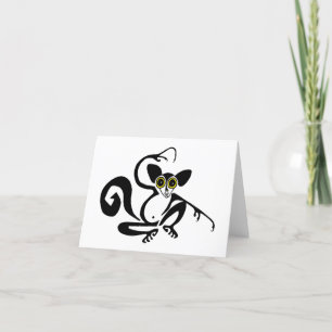 Graphic AYE-AYE - Endangered animal graphic - Thank You Card