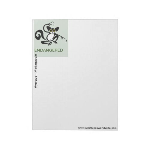 Graphic AYE_AYE _ Endangered animal _ Notepad