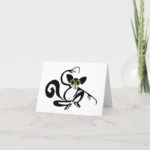 Graphic AYE_AYE _ Endangered animal  _ Primate _ Thank You Card