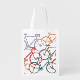 Graphic Bikes Bicycle Cycling  Grocery Bag