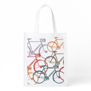 Graphic Bikes Bicycle Cycling  Grocery Bag