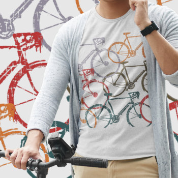 Graphic Bikes / Bicycle Cycling T-shirt by mixedworld at Zazzle