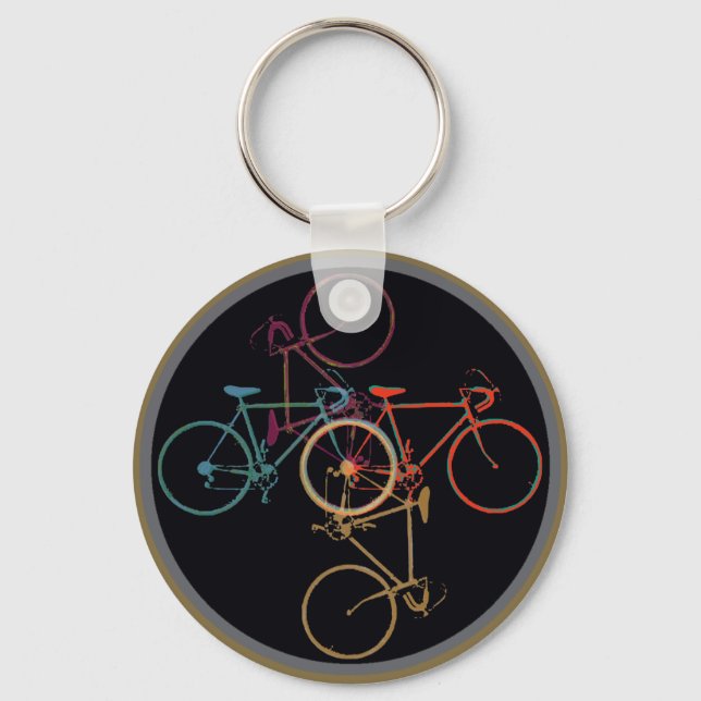 graphic bikes - cycling keychain (Front)