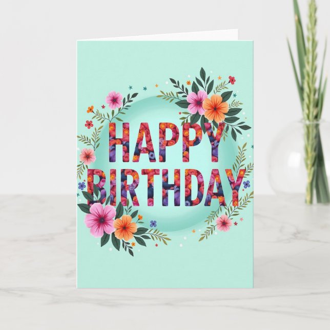 Graphic Birthday Wish Card (Front)