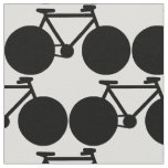 graphic black bicycles fabric