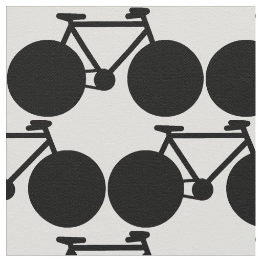 graphic black bicycles fabric