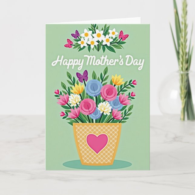 Graphic Blossoms Card (Front)