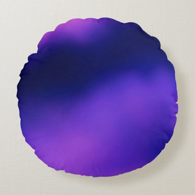 graphic blur modern texture colorful abstract digi round pillow (Front)