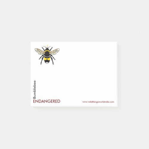 Graphic BUMBLE BEE _ Endangered insects _Notes Post_it Notes