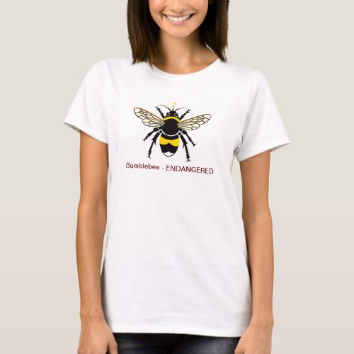 Graphic  Bumblebee _ Endangered _ Wildlife _Womens T_Shirt
