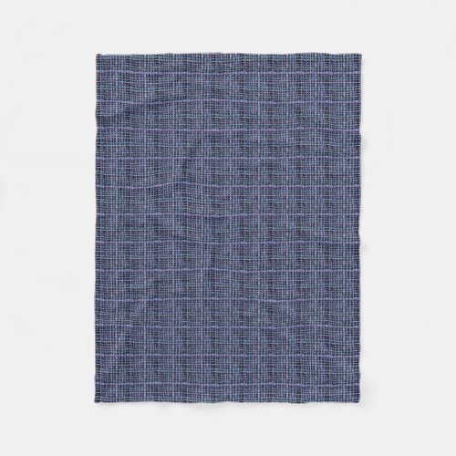 Graphic Burlap Woven Strings Blue Fleece Blanket