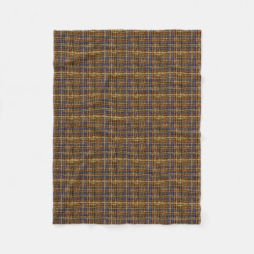 Graphic Burlap Woven Strings Blue Fleece Blanket