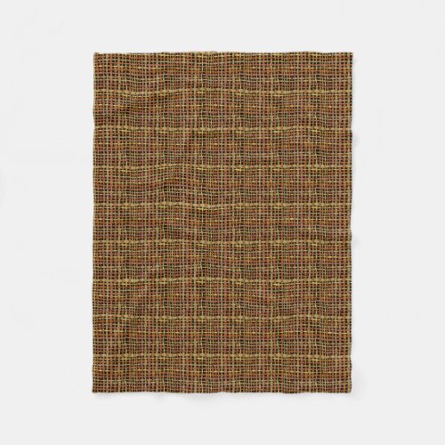 Graphic Burlap Woven Strings Red Fleece Blanket