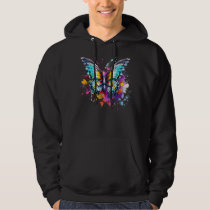 Graphic Butterfly Butterflies Lover Colorful Splas Hoodie