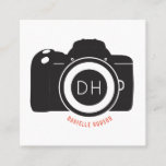 Graphic Camera Photography Square Business Card