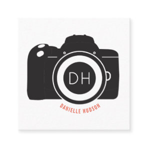 Graphic Camera Photography Square Business Card
