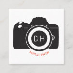 Graphic Camera Photography Square Business Card at Zazzle