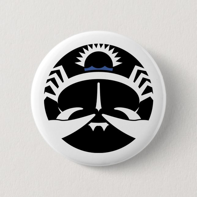 Graphic Cancer Crab Button (Front)
