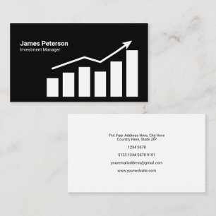 Graphic Chart   Increase   Black Business Card