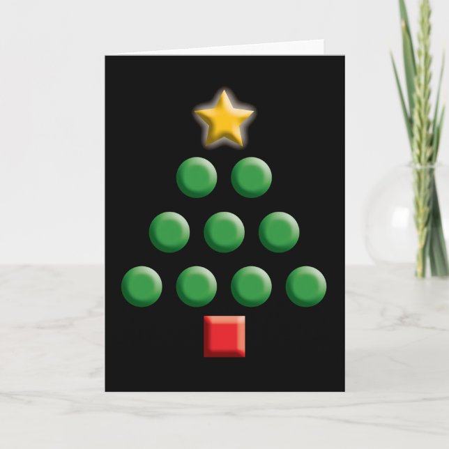Graphic Christmas Tree Holiday Card (Front)
