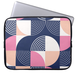 Graphic Circles Vintage Seamless Pattern Laptop Sleeve