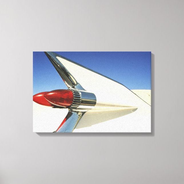 Graphic: Close-up of fin and taillight on Canvas Print (Front)