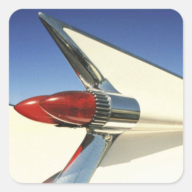 Graphic: Close-up of fin and taillight on Square Sticker (Front)
