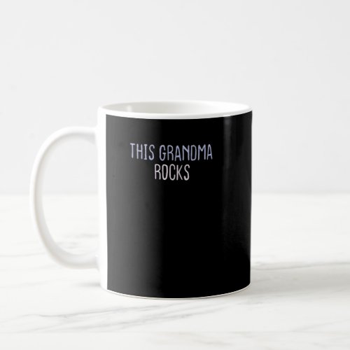 Graphic Colored Saying This Grandma Rocks  Coffee Mug
