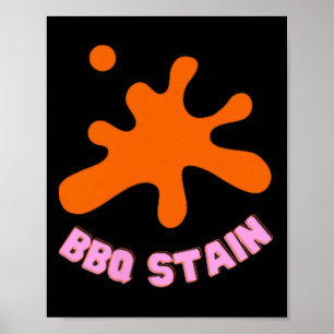 Graphic Colorful Bbq Stain Art  Poster