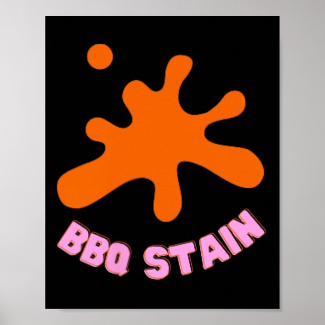 Graphic Colorful Bbq Stain Art  Poster (Front)