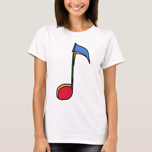 graphic colorful music note T-Shirt (Front)