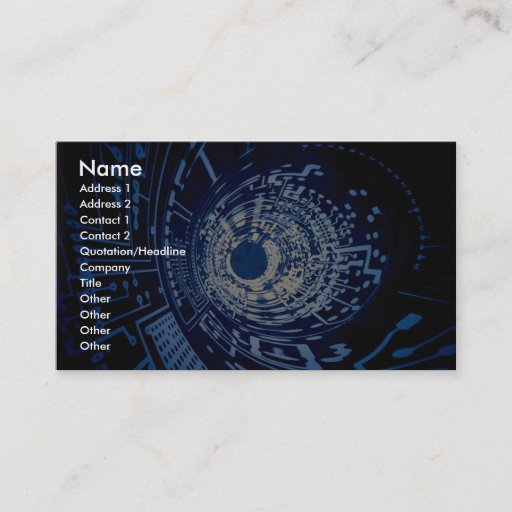 Customizable Graphic computer circuit tunnel business card templates