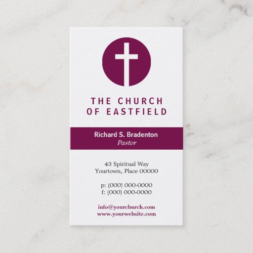 Customizable Graphic Cross Business Card