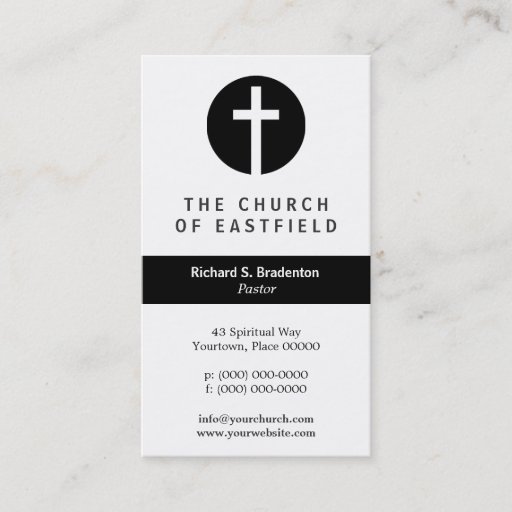 Customizable Graphic Cross Business Card