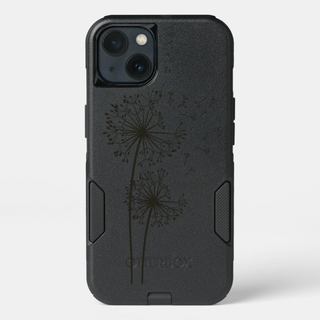 Graphic Dandelion Wish Otterbox iPhone Case (Back)