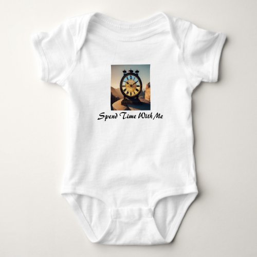 Graphic Design Baby Jumpsuit Clock Baby Bodysuit