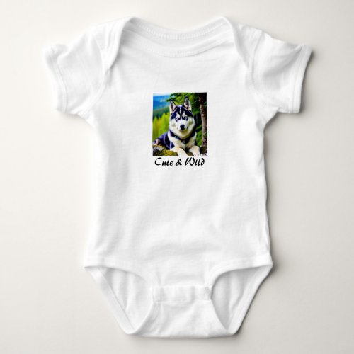Graphic Design Baby Jumpsuit Wolf Baby Bodysuit