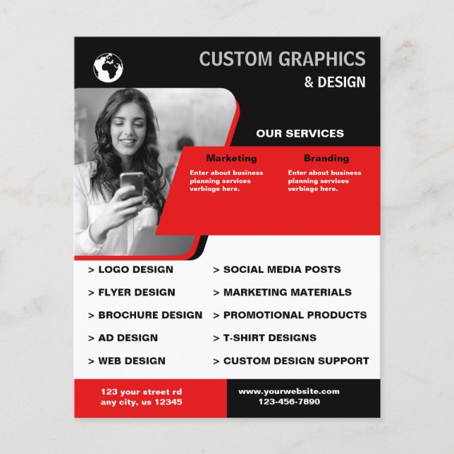 Graphic Design Business Flyer (Front)
